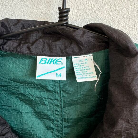 Bike Green Black Vintage 90s Nylon Track Suit Men’s Medium - Picture 3 of 8